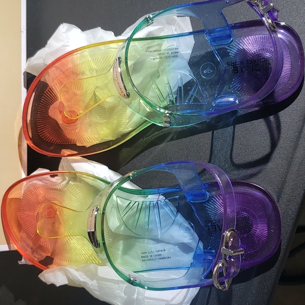 NWT IN BOX Little Girls Michael Kors Sandals - Picture 4 of 8